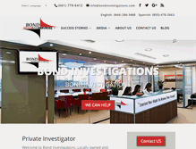 Tablet Screenshot of bondinvestigations.com